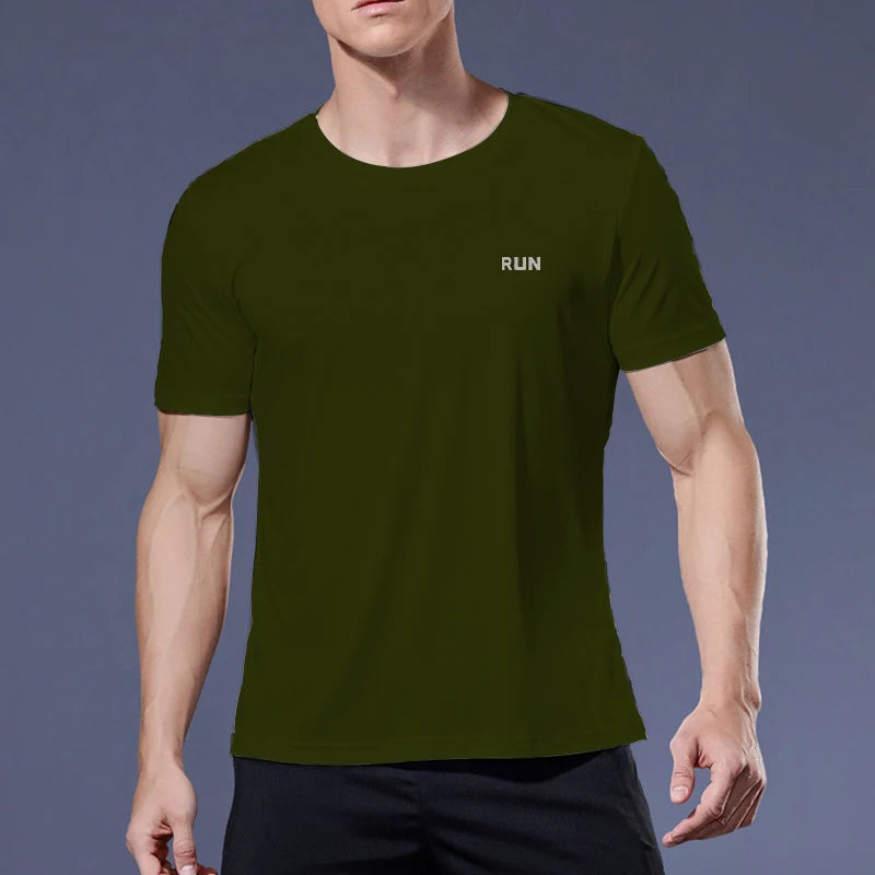 Men's Fitness Gym T Shirts 2020 Shirt Homme Running Men Designer Quick Dry T-Shirts Running Slim Fit Tops Tees Sport Muscle Tee
