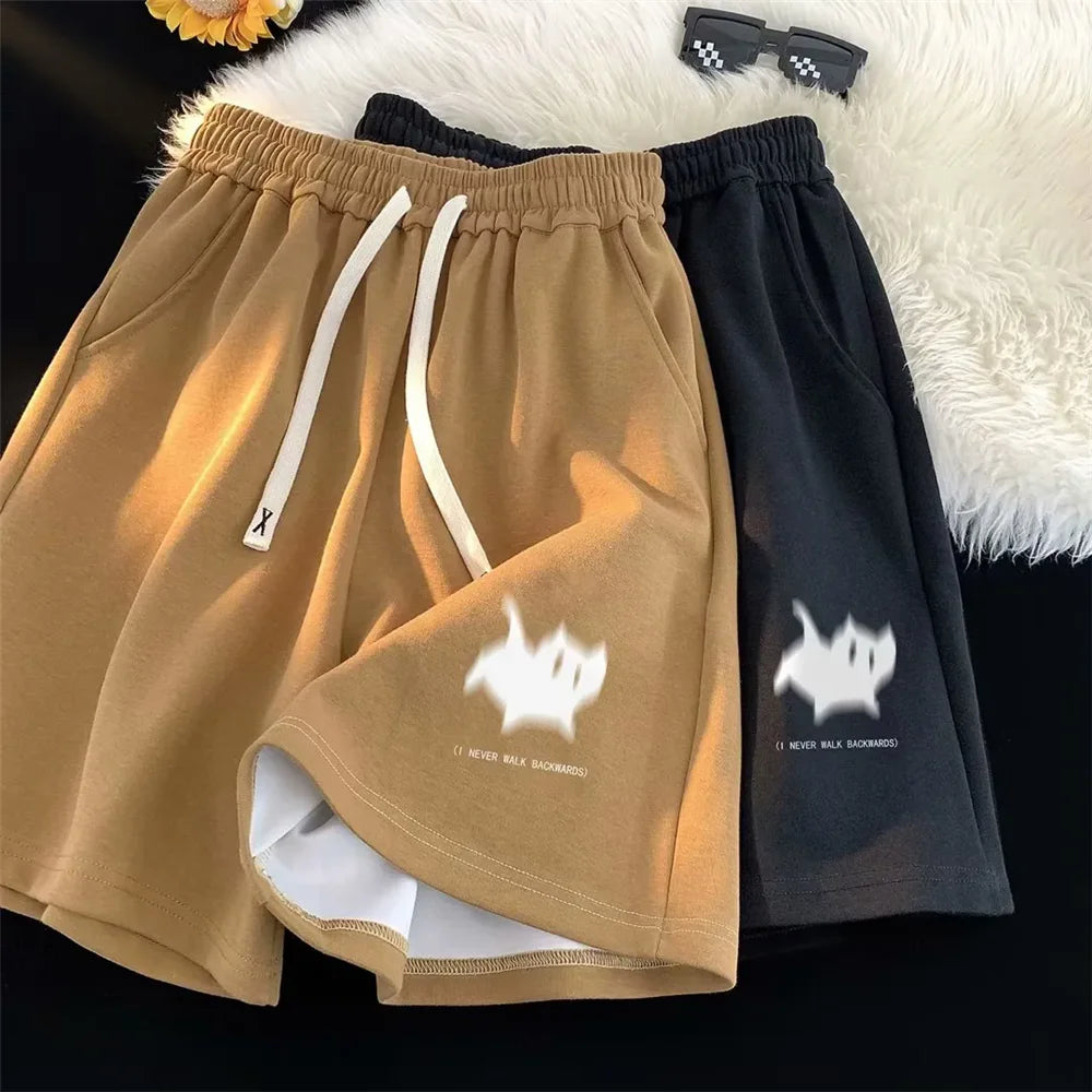 Oversized Graphic Basketball Style Shorts