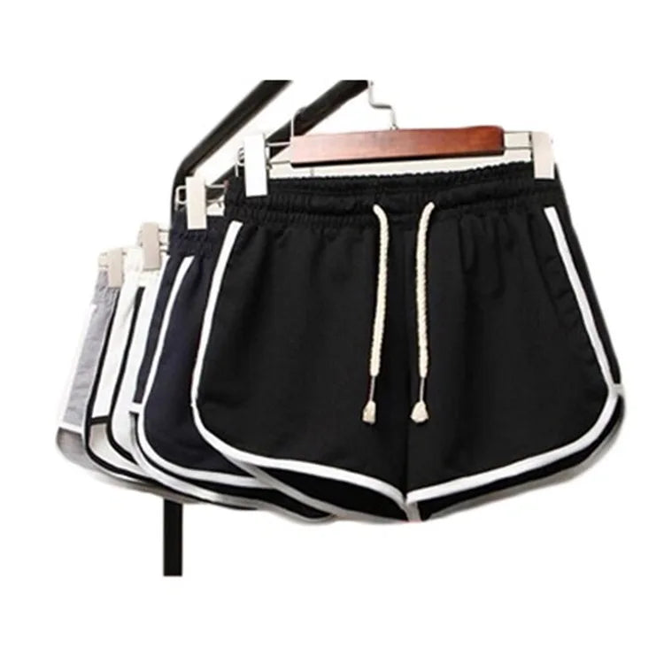 Women yoga Shorts Summer Outer Wear Mid-Waist Casual Loose Straight Pants Lady Stylish Thin Breathable Wide Leg Gym Short Pants