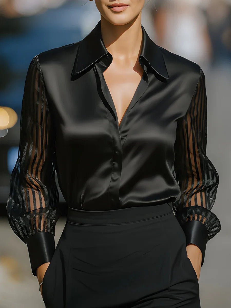 Women Shirt Blouse 2026 Fashion Long Sleeve Turn Down Collar White Black Shirt Blouse Women Tops Blouses Blusas Para Mujer Q6246