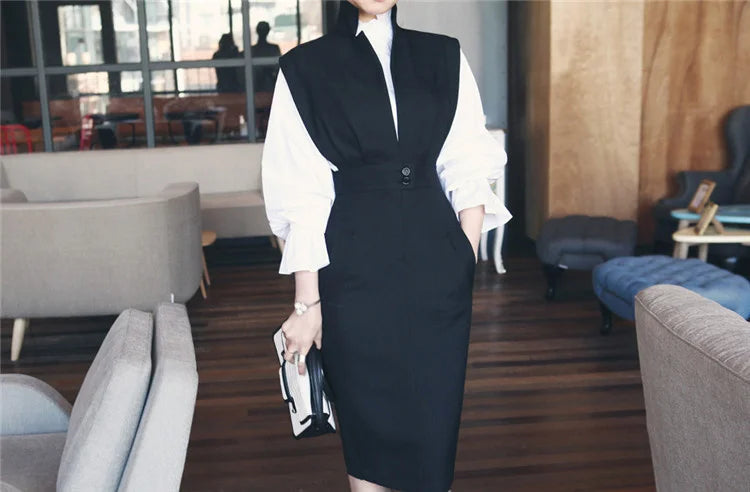 Elegant Sleeveless V-Neck Midi Dress