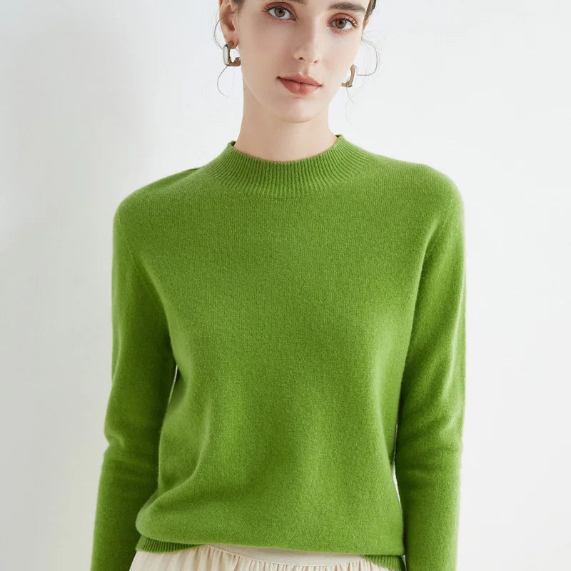 Merino Wool Mock Neck Pullover