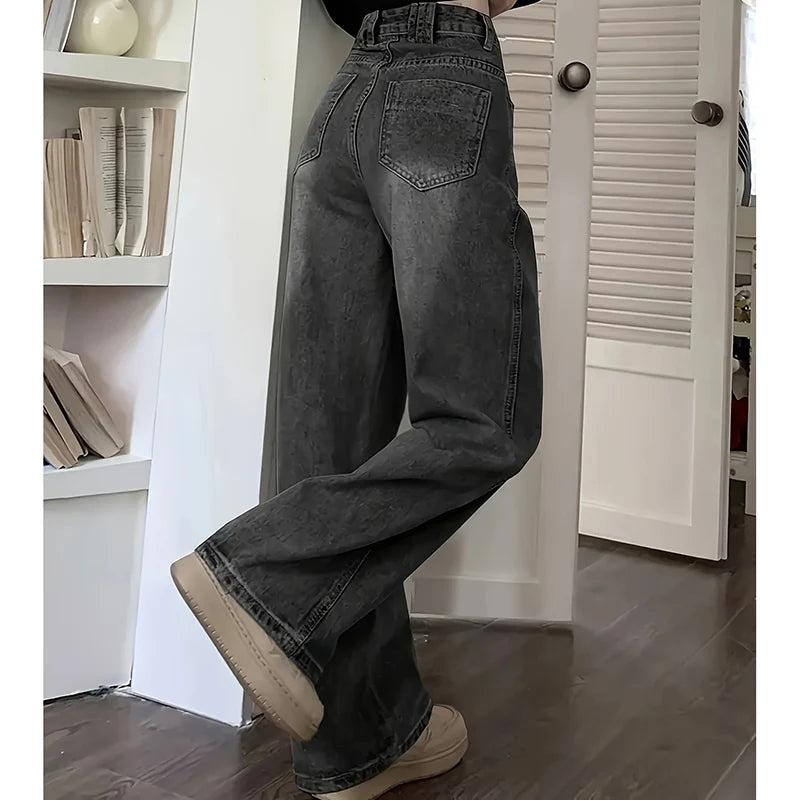 Loose High Waist Wide Jeans