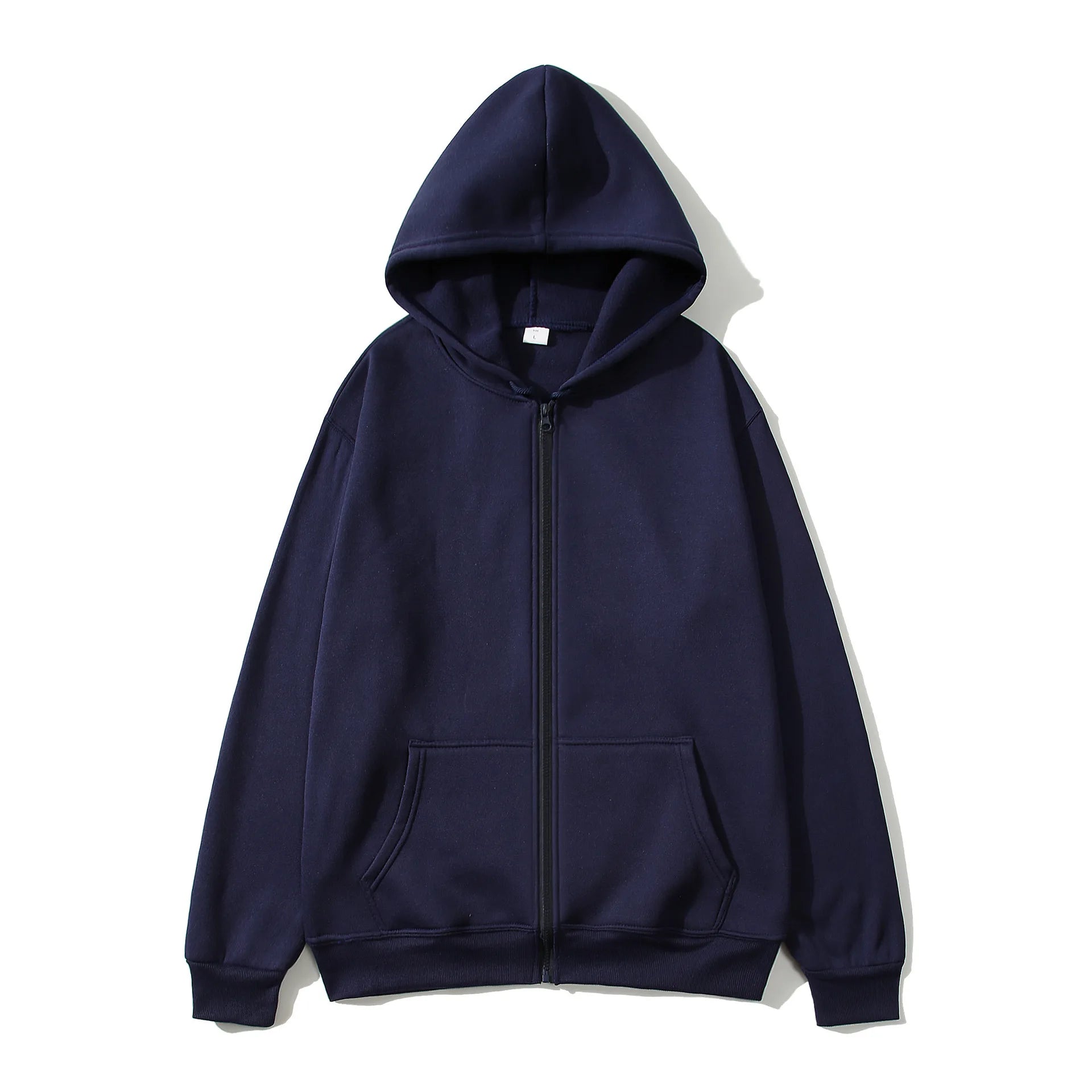 Men’s High Street Solid Zip-Up Hoodie