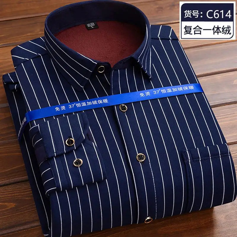 Fleece Plaid Thermal Shirt Jacket