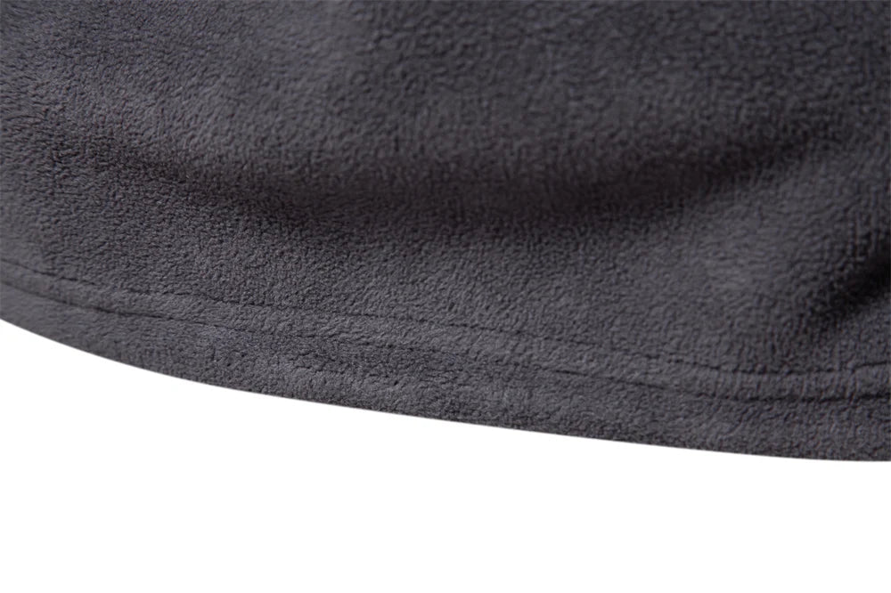 Thick Fleece Zip Neck Pullover