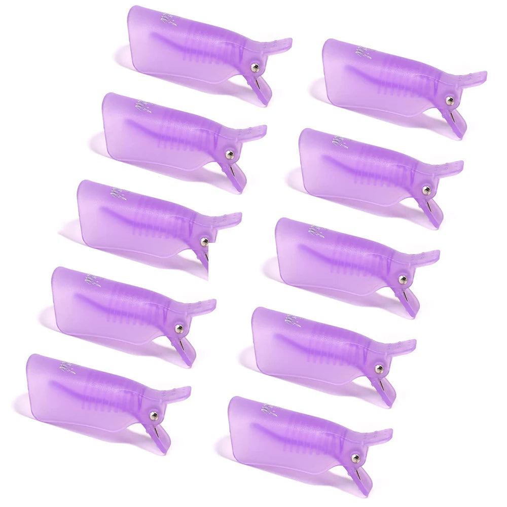 LULAA 10Pcs/16Pcs Plastic Nail Art Soak Off Cap Clip UV Gel Polish Remover Wrap Tool for Fingernail Removal Soak Off Clips