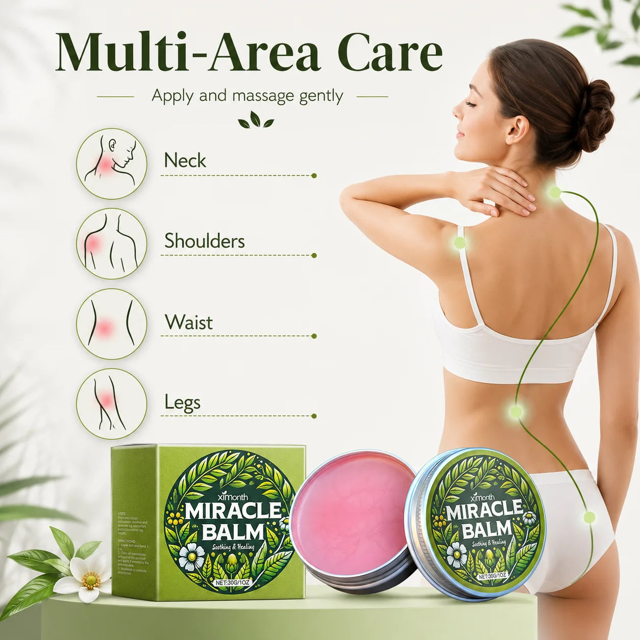 Natural Herbal Miracle Balm 30g Soothing Relief Dry Skin Hydrating Repair Body Care Cream Easy To Apply
