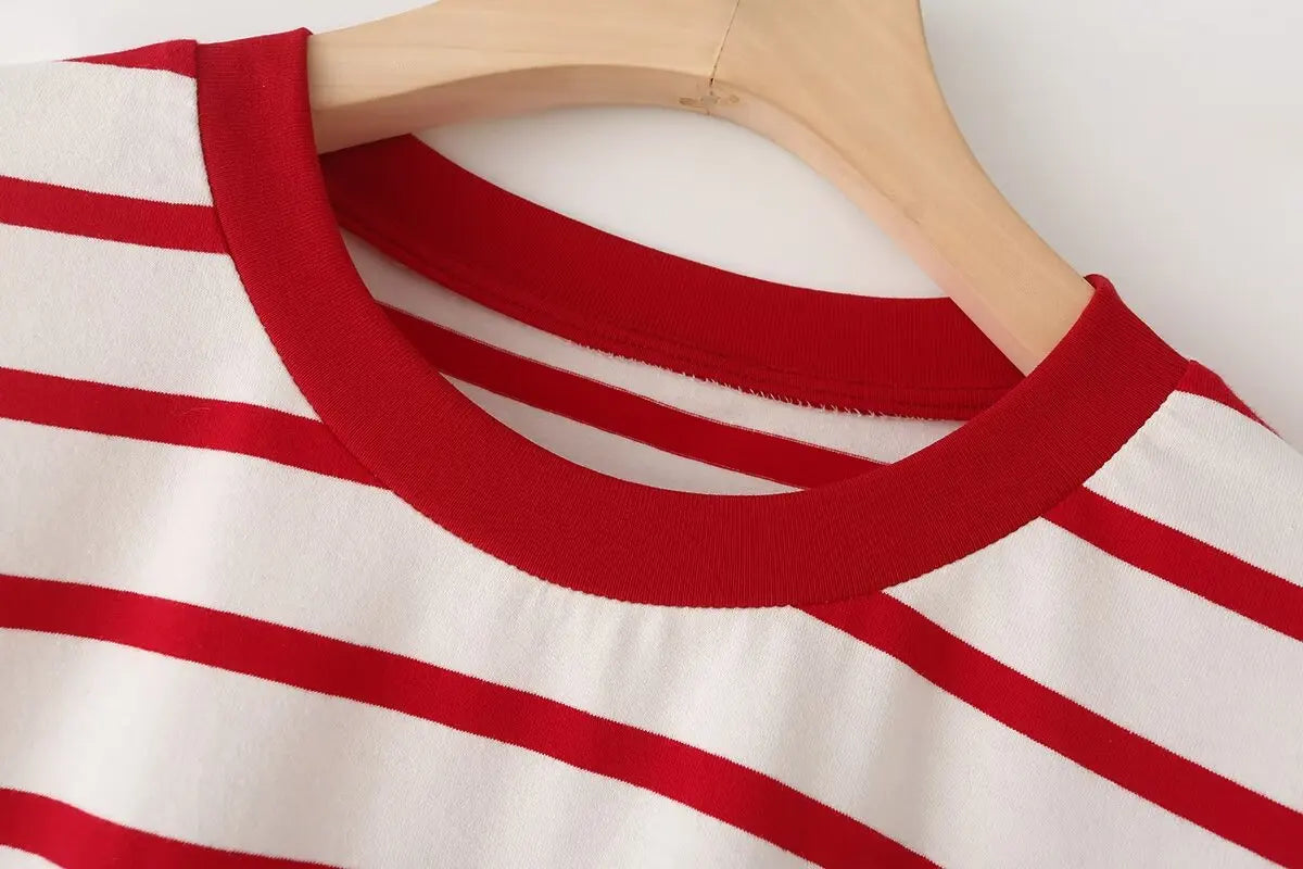 Striped Cotton Summer Tee Women