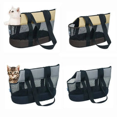 Practical Oxford Cloth Pet Carrier Black Foldable Pet Bag Breathable Lightweight Pet Backpack Hiking Trip