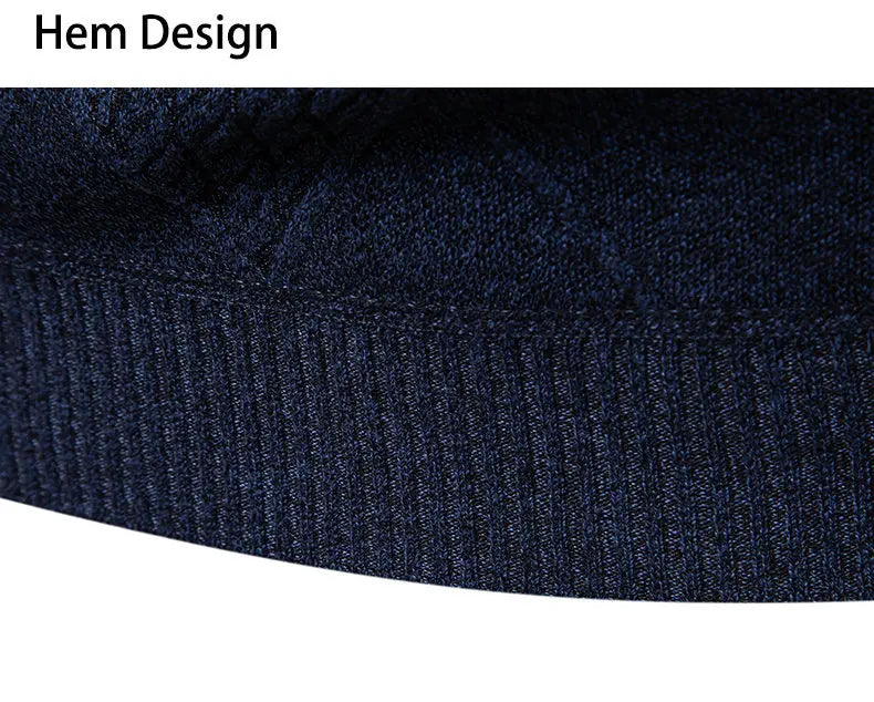 New Sweater Men Casual Knitted Pullover Solid Color Warm Regular Fit Round Neck Sweater Pullovers Mens Sweatwear