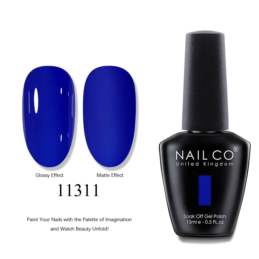 NAILCO 2025 Hot 15ML Gel Nail Polish Nails Semi-permanent UV Varnish High Quality Glass Bottle Nail Art Polish For Manicure