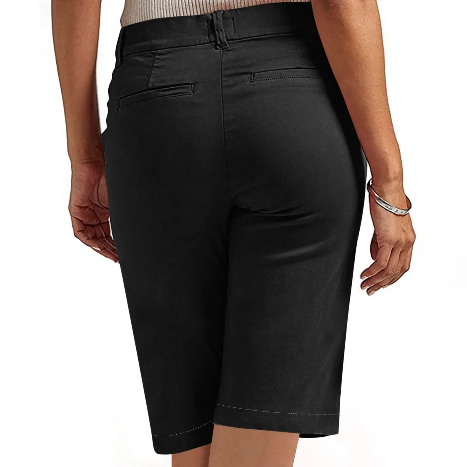 Trendy High Waist Chino Shorts