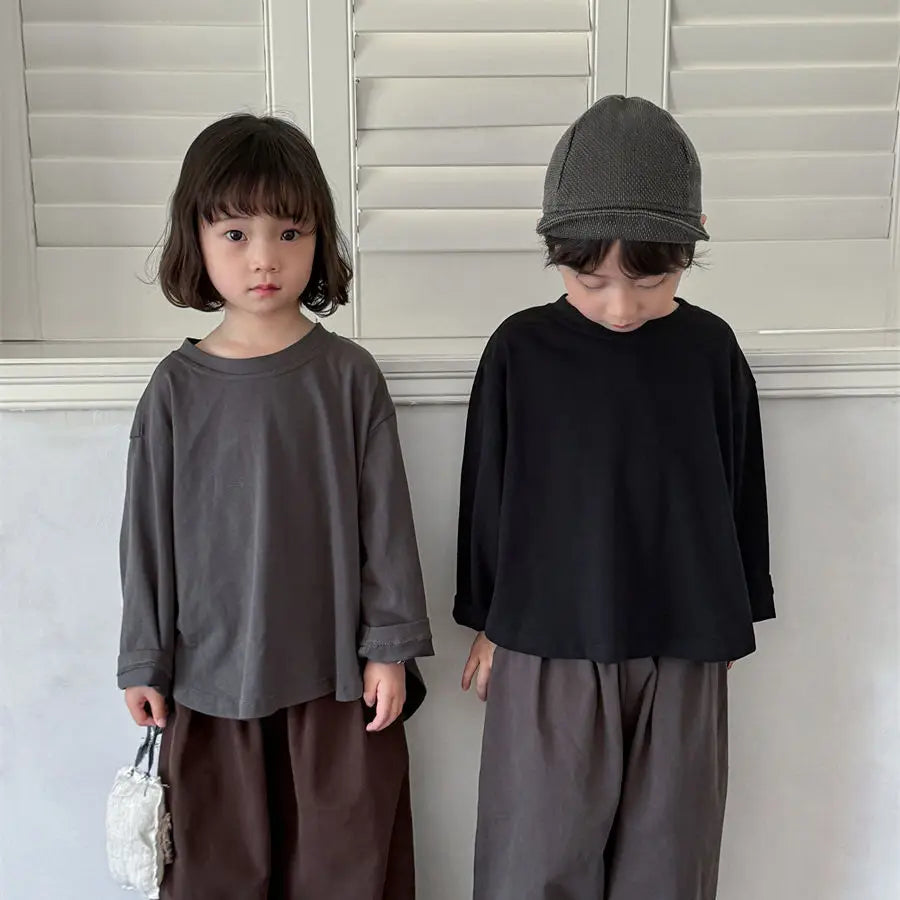 Kids Solid Long Sleeve Tee