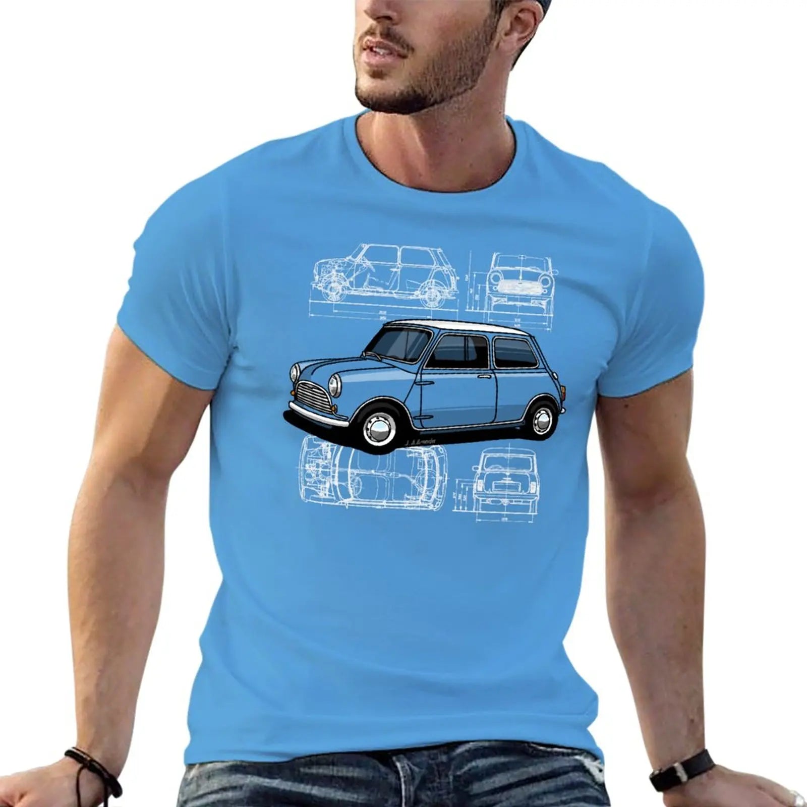 Vintage Rally Sketch Cotton Tee