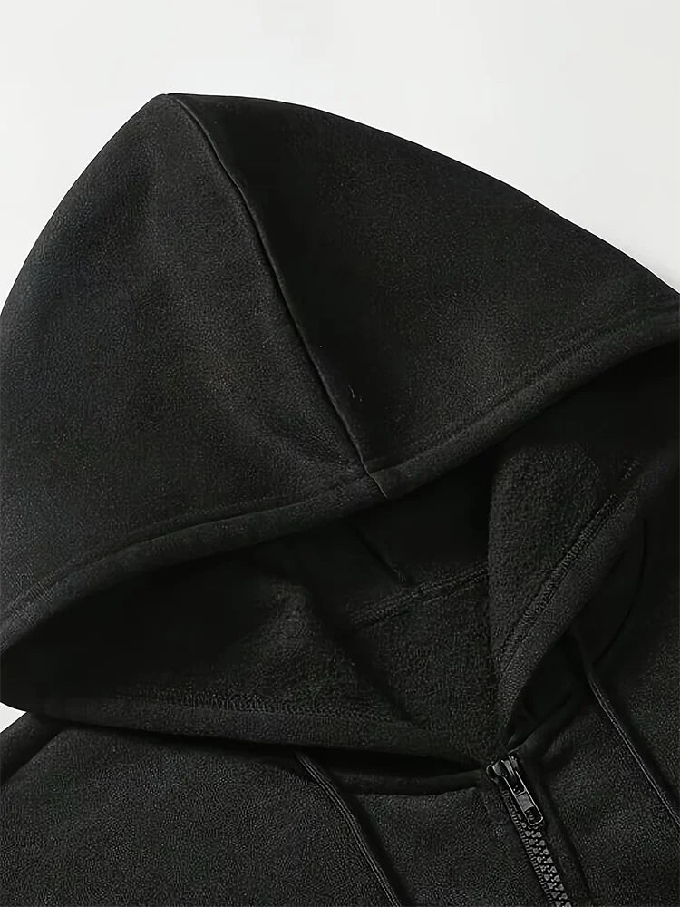 Men's Gothic Printed Zipper Hoodie Street Hoodie