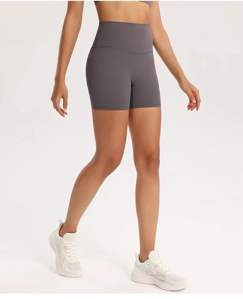 High Waist Naked Feeling Yoga Shorts for Women Fitness Running Shorts Cycling Sports Leggings Summer Workout Gym Running Shorts