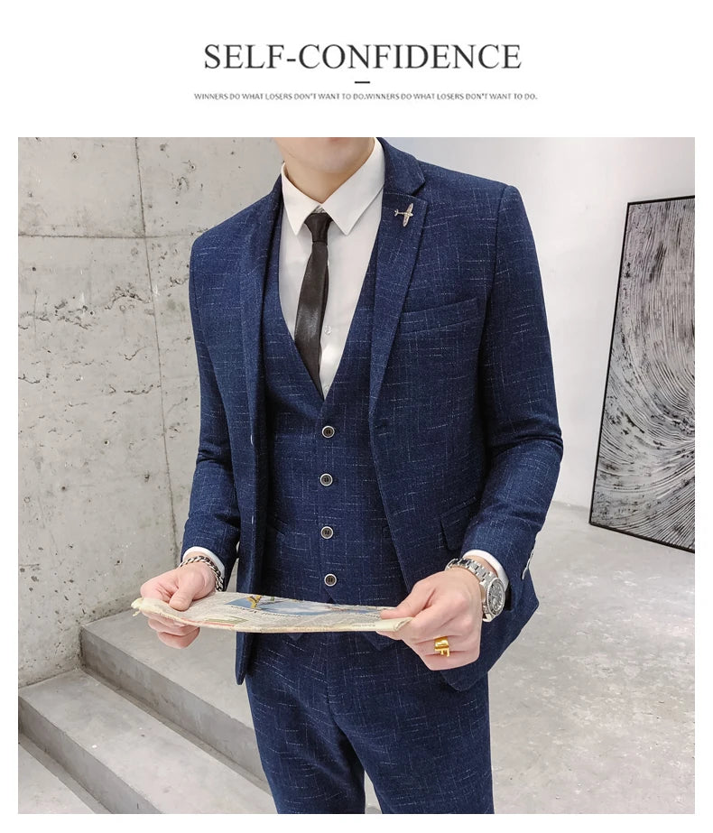 Refined Slim Wedding Suit Set