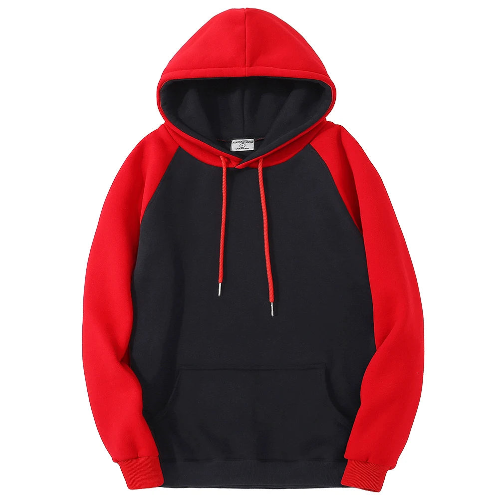 Color-Block Oversized Fleece Hoodie