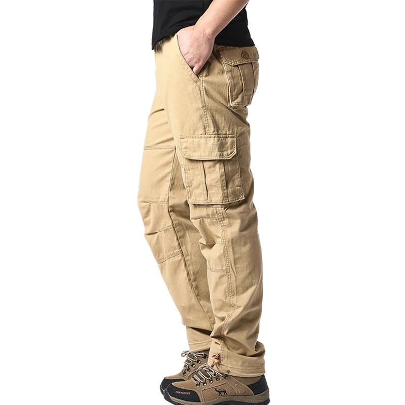Loose Cotton Tactical Cargo Pants