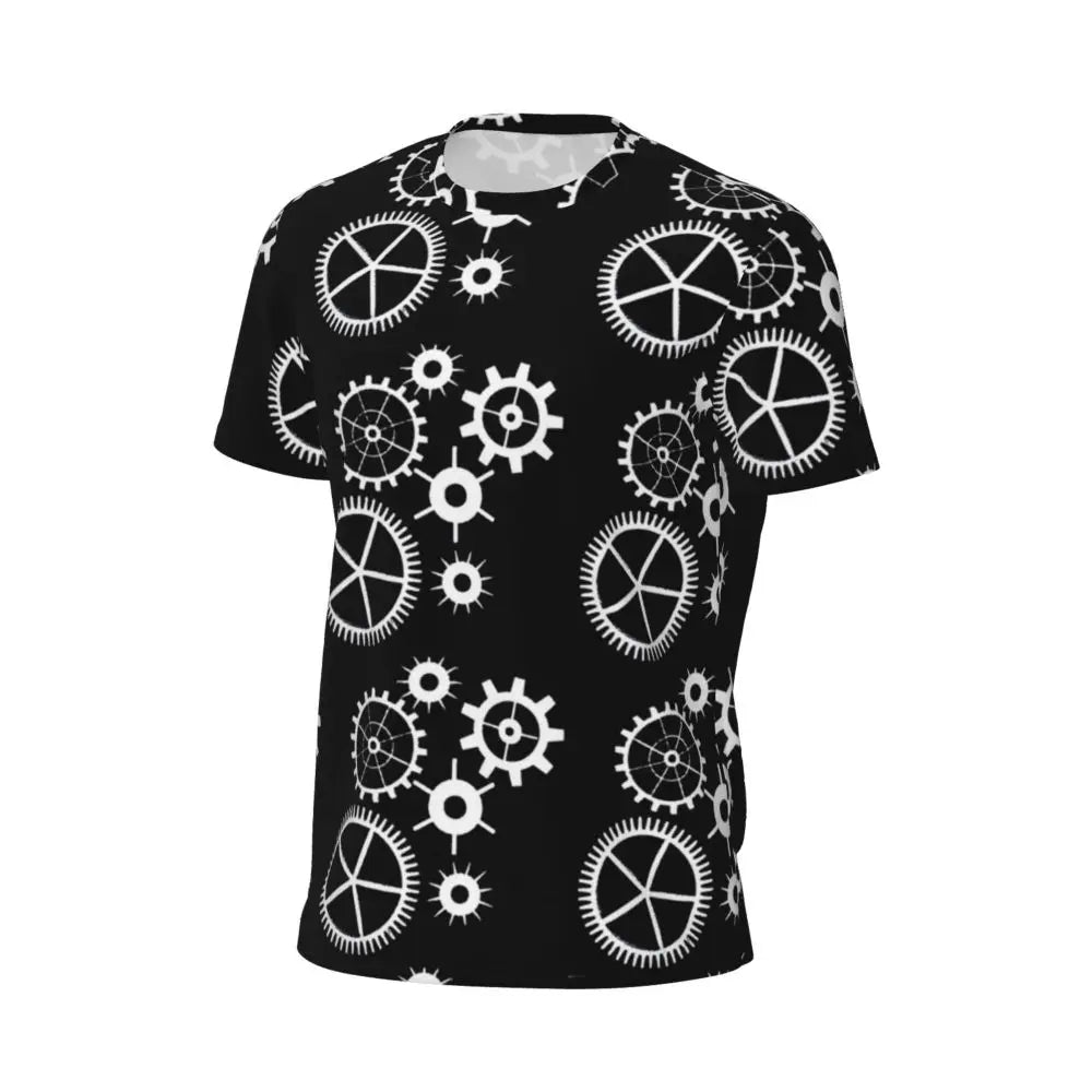 Gym T Shirt For Men Steampunk Design T-Shirts Fashion Wonderful Clockwork Vintage Summer Tees O Neck Streetwear Design Tops