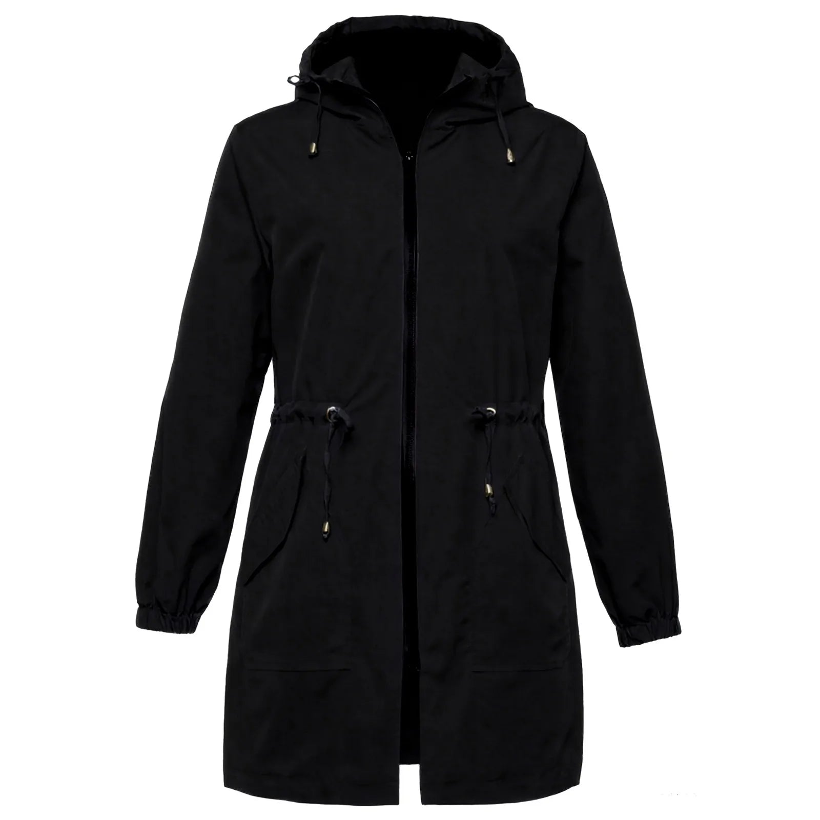Women Trench Coat New Spring Autumn Jacket Casual Long Sleeve Hooded Mid Long Windbreaker Female Overcoat High-Quality Coats