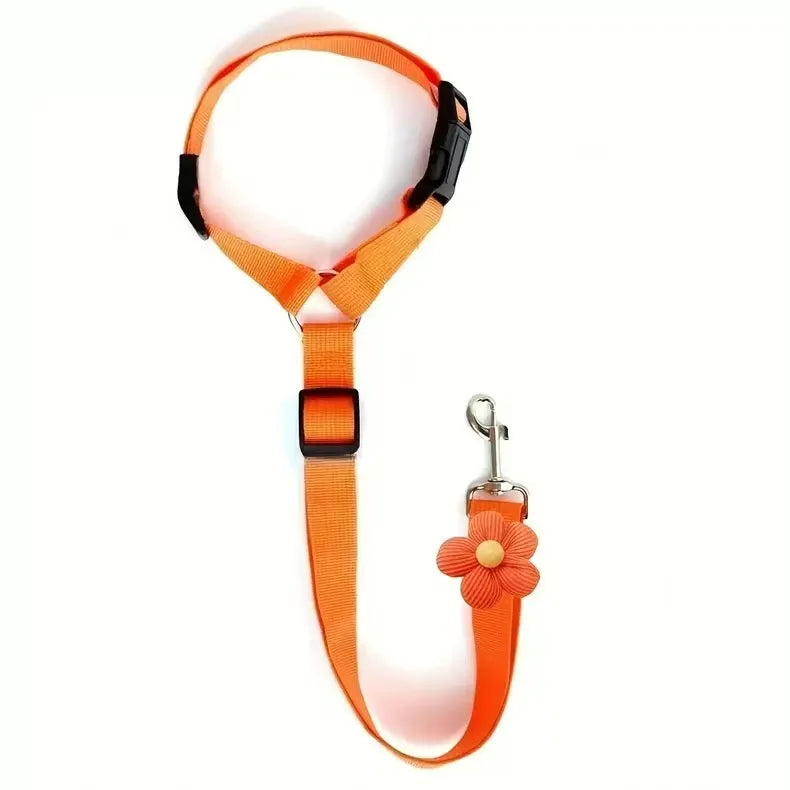Pet Dog and Cat Seat Belt Car Headrest Restraint Adjustable Safety Rope Car Seat Belt Dog Pet Accessories Pet Supplies