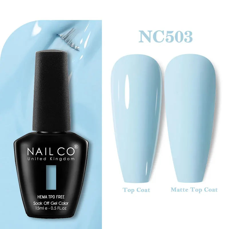 NAILCO 333 Colors Gel Nail Polish Semi Permanent Varnishes Nails Art Design Hybrid Soak Off Top Base Coat UV Gel Manicure 15ml