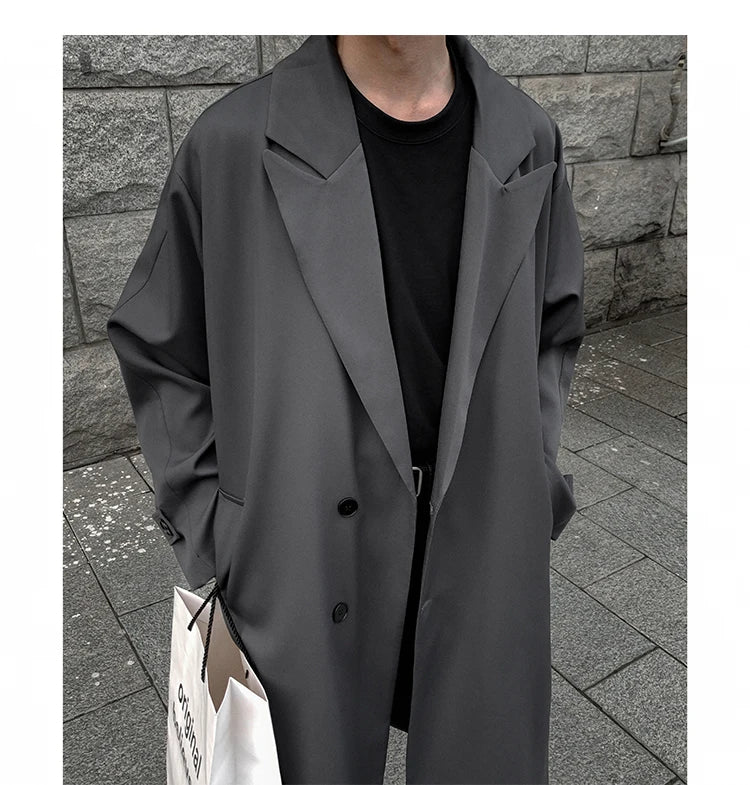 Korean Inspired Long Windbreaker