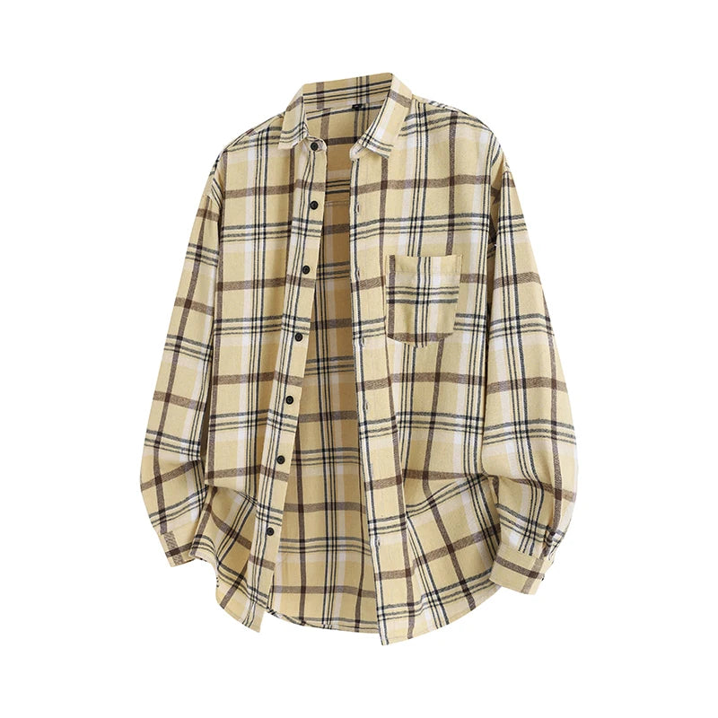 Plaid Casual Autumn Long Shirt