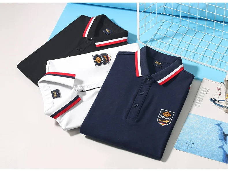 Thick Cotton Embroidered Polo Shirt