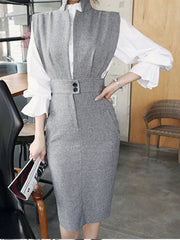 Elegant Sleeveless V-Neck Midi Dress
