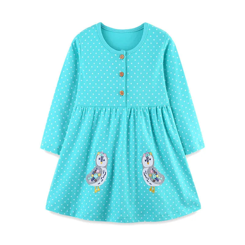 Butterfly Polka Princess Girls Dress