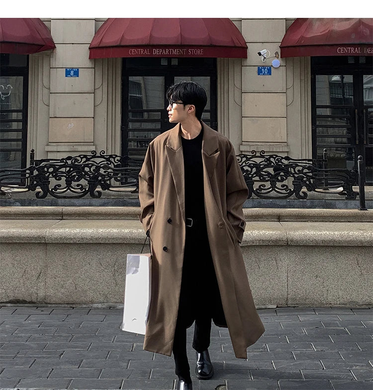 Korean Inspired Long Windbreaker