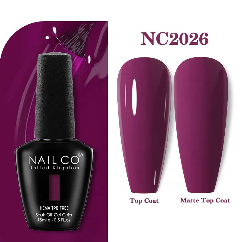 NAILCO 333 Colors Gel Nail Polish Semi Permanent Varnishes Nails Art Design Hybrid Soak Off Top Base Coat UV Gel Manicure 15ml