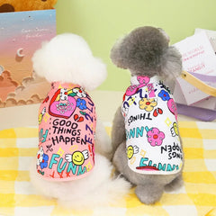 Windproof Graffiti Print Dog Vest