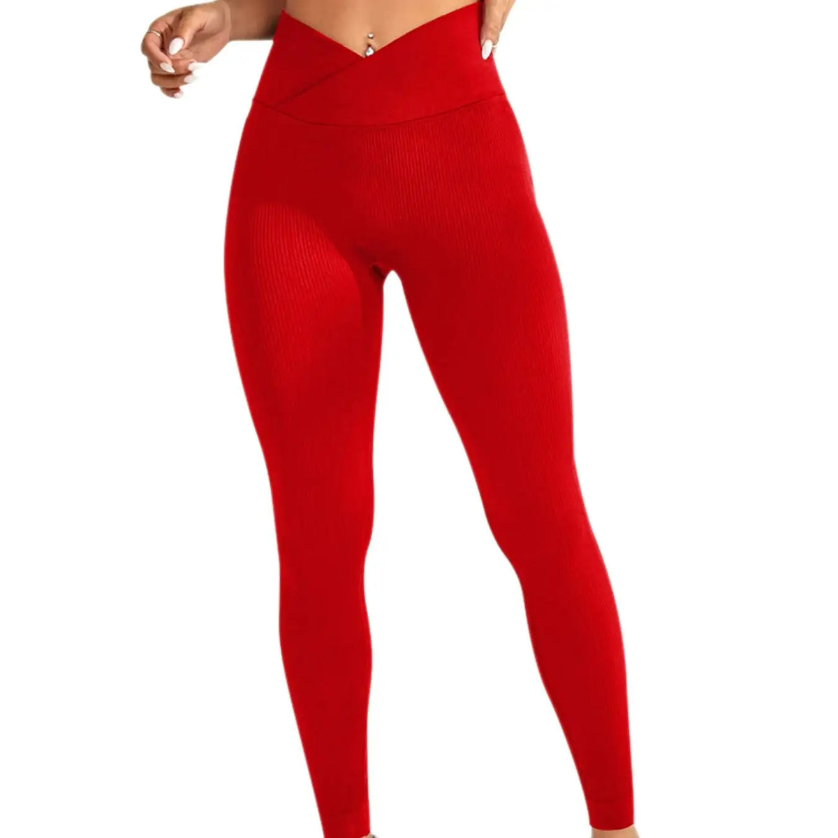 Women's Leggings Workout Cross Waist Elastic Bubble Butt Fitness Seamless Yoga Sports Tight Pants