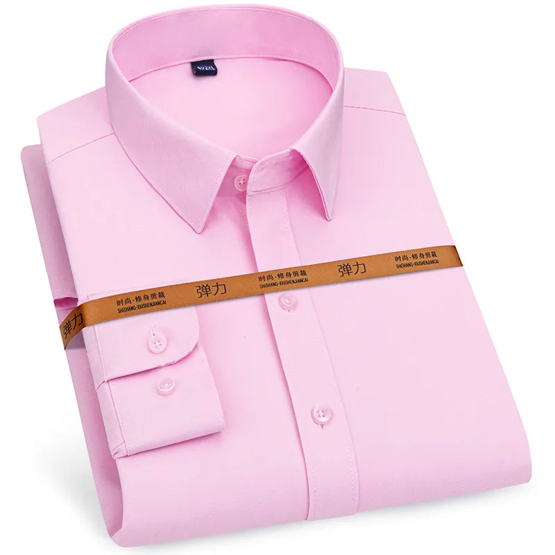 Slim Breathable Dress Shirt Men