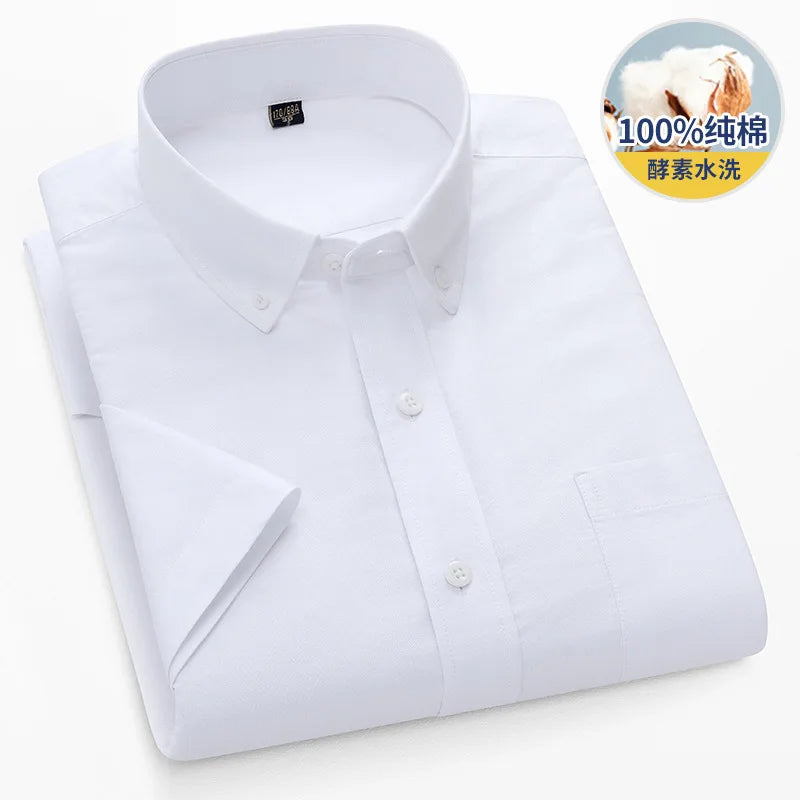 Oxford Cotton Short Sleeve Shirt