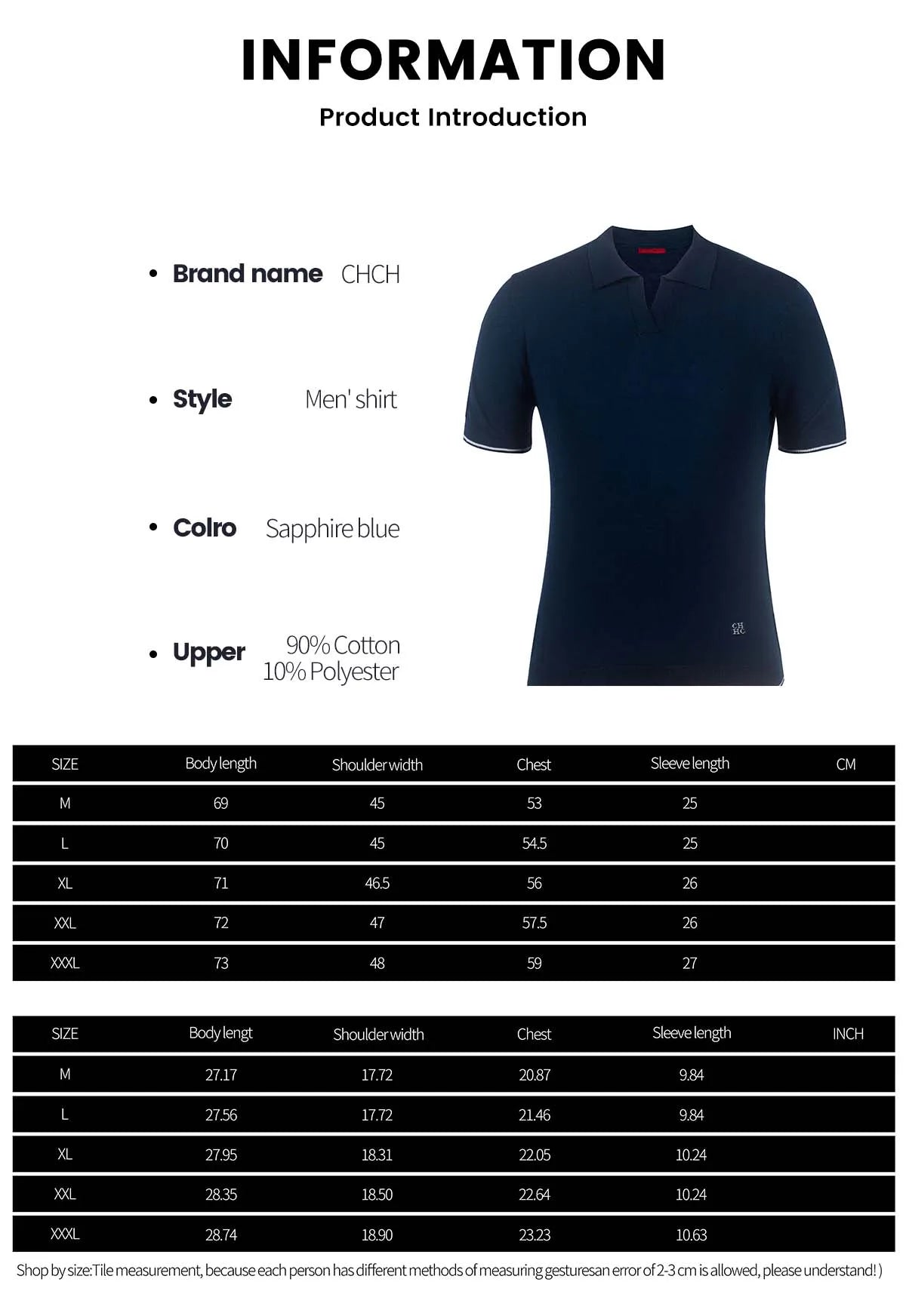 V Neck Embroidered Casual Polo