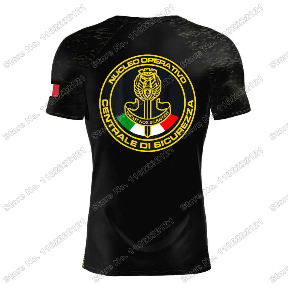 2024 NOCS Italy Police T Shirt Nucleo Operativo Centrale di Sicurezza Outdoor Tech Shirt Training Tops Fitness Running Jersey