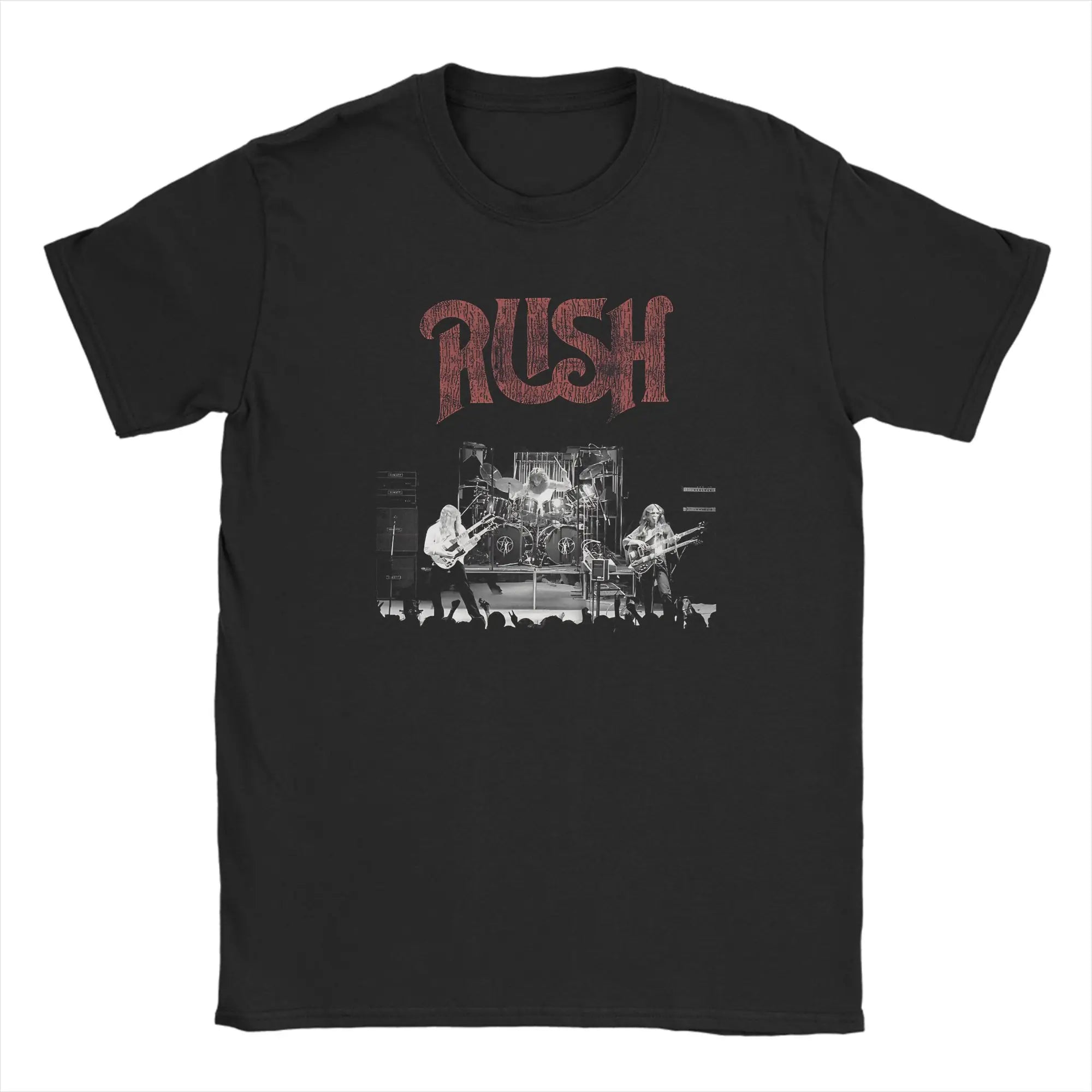 Men T Shirt Rush Band T Shirts Trendy Cool  Summer Tees Awesome Pure Cotton Clothing Birthday Gift,