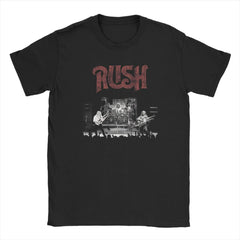 Men T Shirt Rush Band T Shirts Trendy Cool  Summer Tees Awesome Pure Cotton Clothing Birthday Gift,