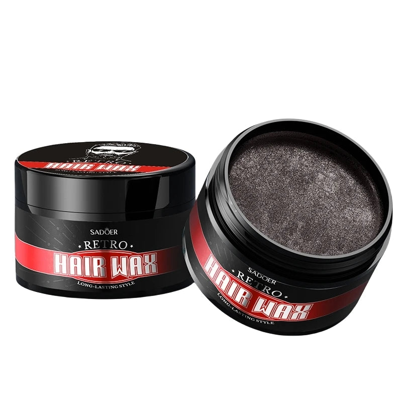 100g Men's Retro Hair Wax for Strong Styling and Natural Volume, Rich in Ginseng Root Extract, Keratin and Other Ingredients, with a Fresh Texture That Is Not Sticky, Easy to Clean, and Can Be Applied Gently to the Hair to Pr