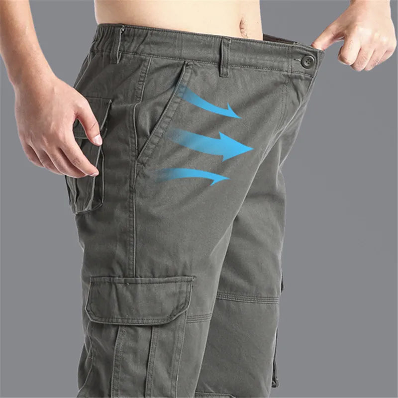 Loose Cotton Tactical Cargo Pants