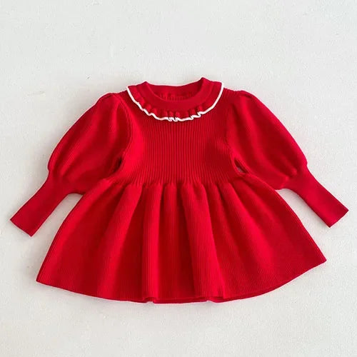 Knitted Princess Party Girls Dress