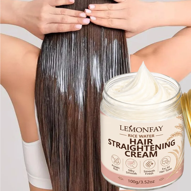 Hair Straightening Cream Smoothing Frizz Control Nourishing Repair Damaged Silky Hair Care Treatment
