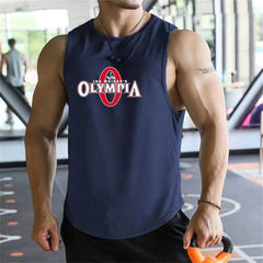 2026  Bodybuilding Sports Tank Tops Men Gyms Fitness Workout Sleeveless Shirt Male Summer Loose Undershirt Running men Vest