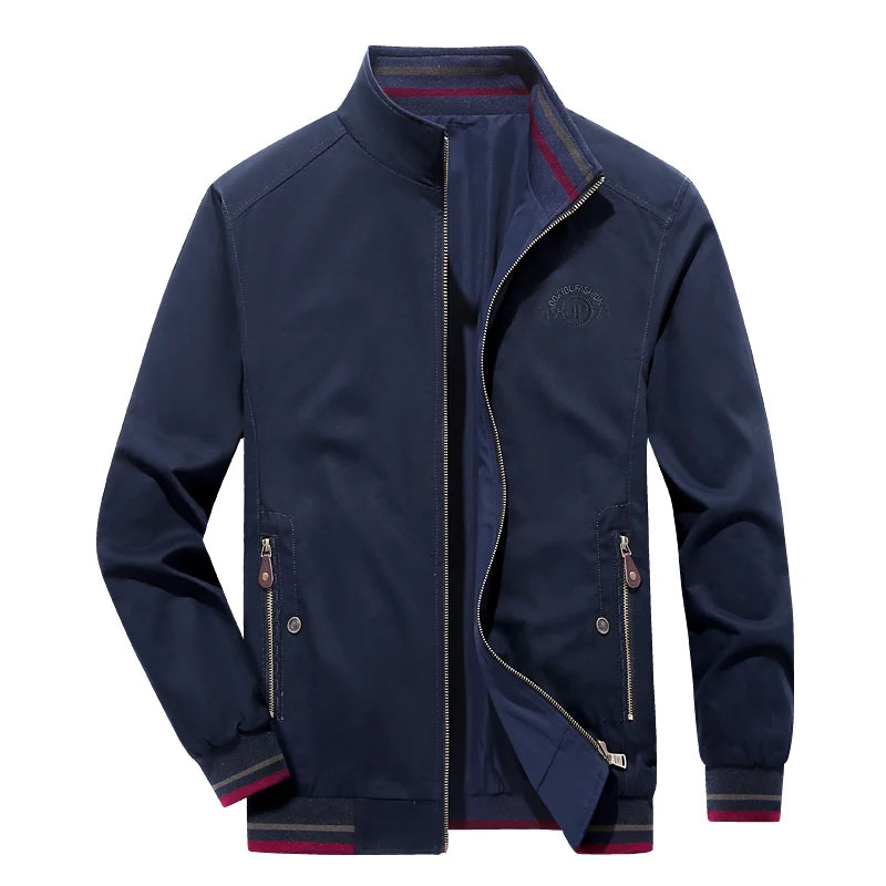 Reversible Slim Stand Collar Jacket