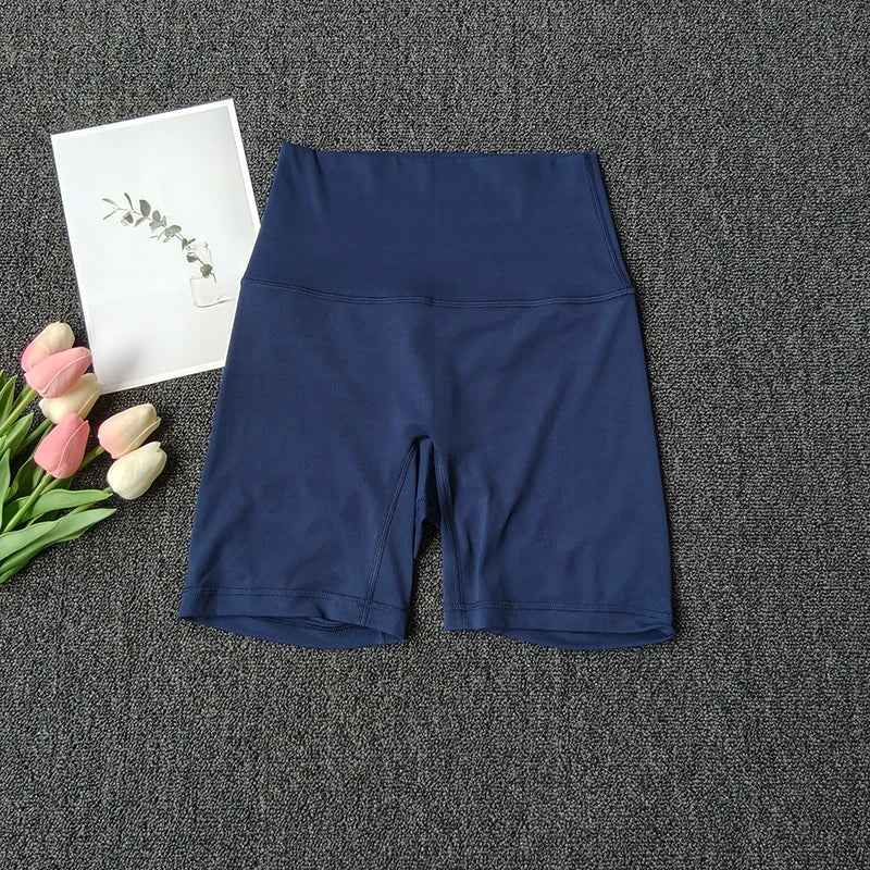 High Waist Naked Feeling Yoga Shorts for Women Fitness Running Shorts Cycling Sports Leggings Summer Workout Gym Running Shorts